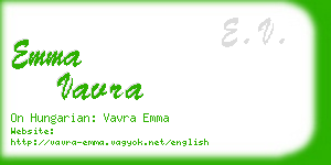 emma vavra business card